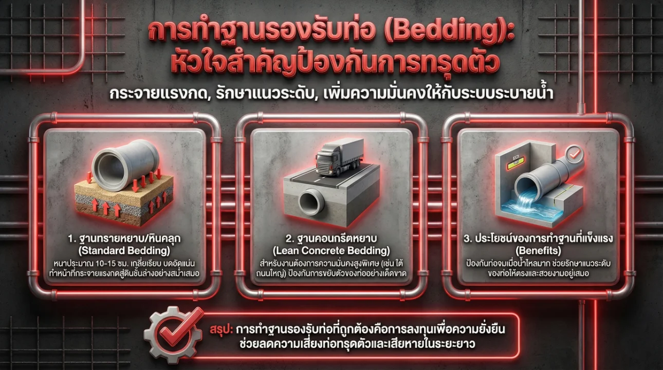 การทำฐานรองรับท่อ