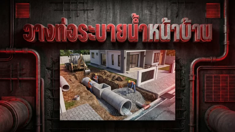 วางท่อระบายน้ำหน้าบ้าน