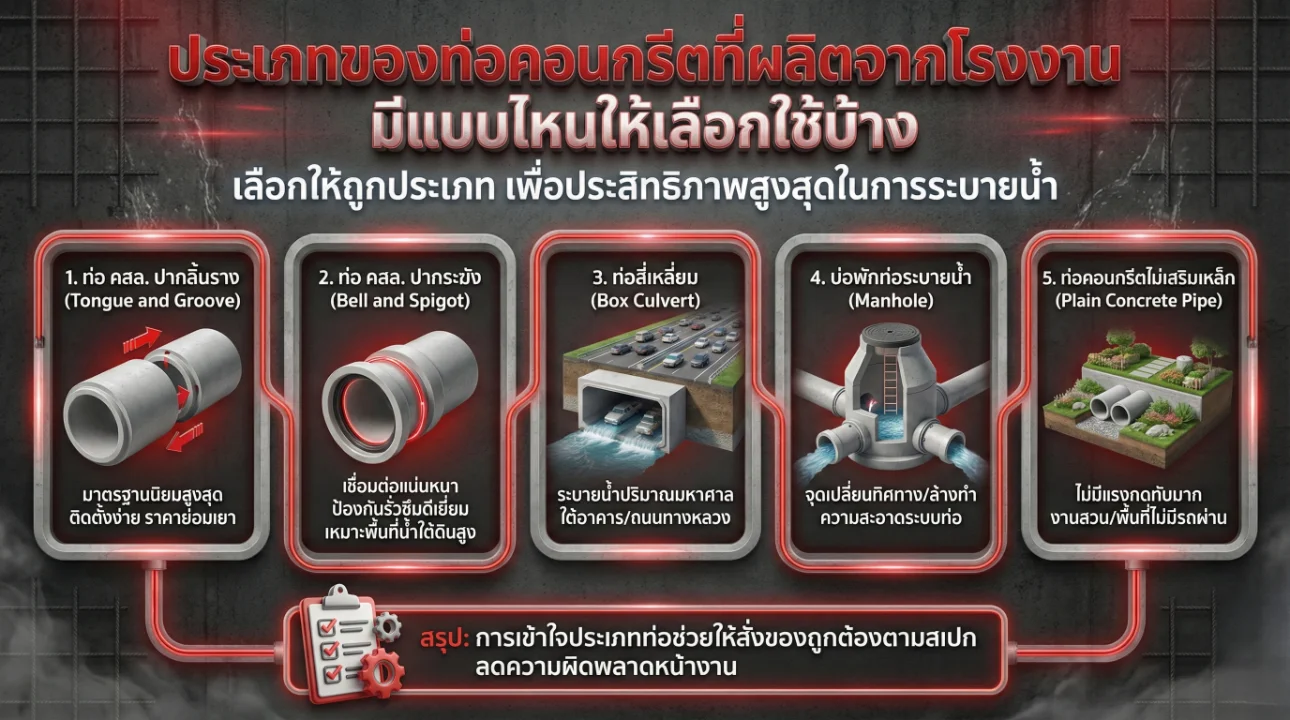 สเปกท่อระบายน้ำคอนกรีตเสริมเหล็ก