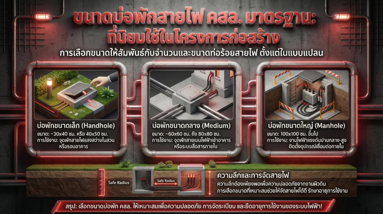 มาตรฐานการไฟฟ้า บ่อพักสายไฟ