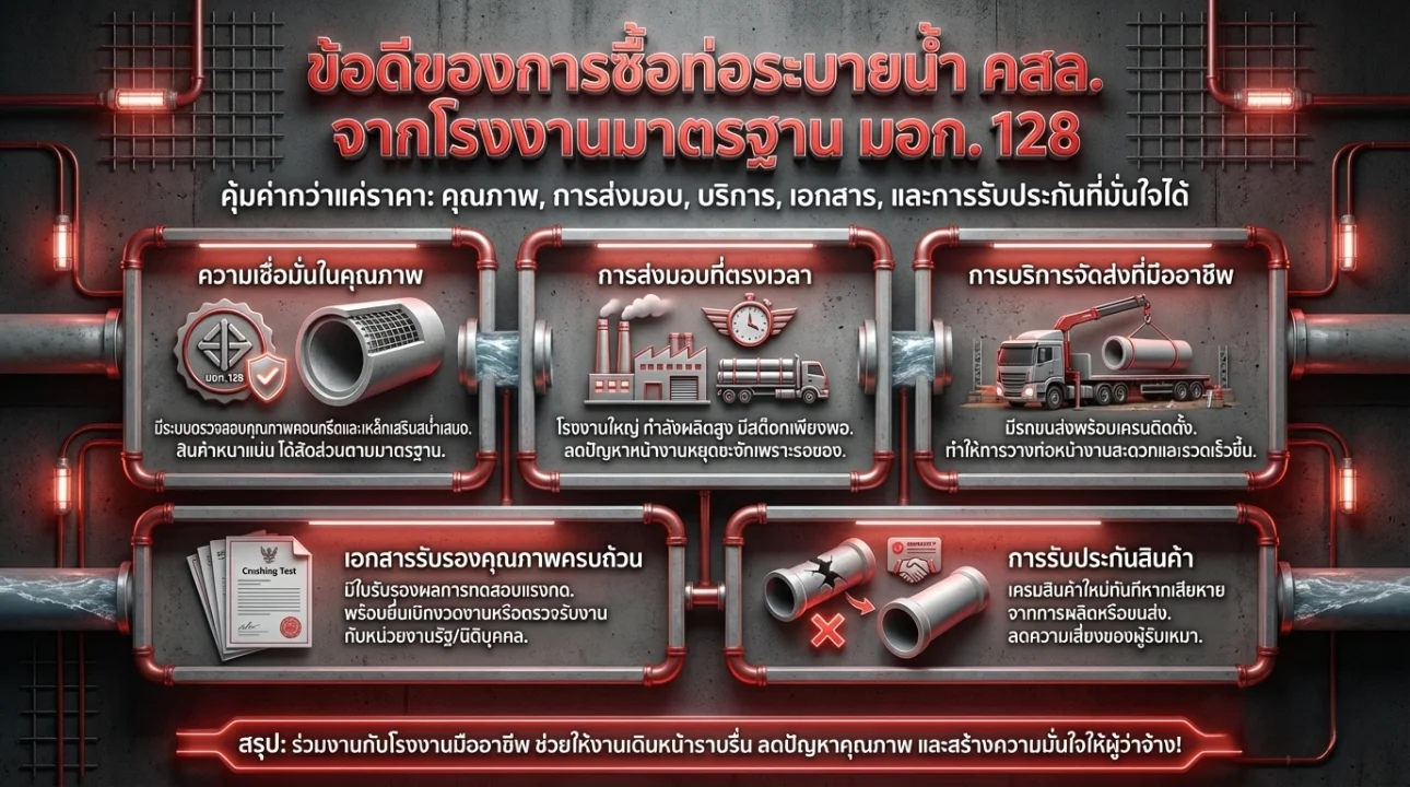 โรงงานผลิตท่อระบายน้ำ คสล.