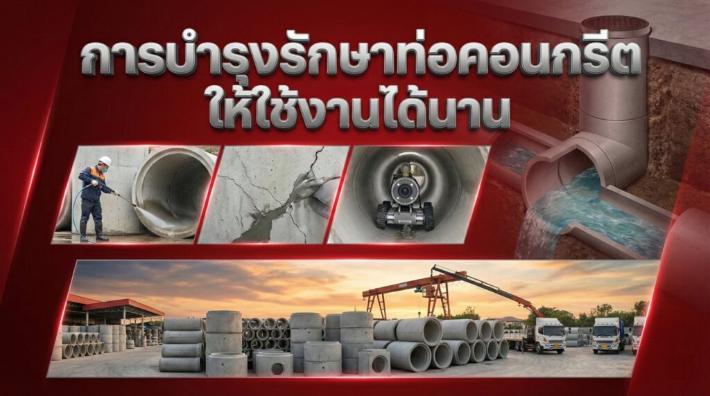 การบำรุงรักษาท่อคอนกรีตให้ใช้งานได้นาน