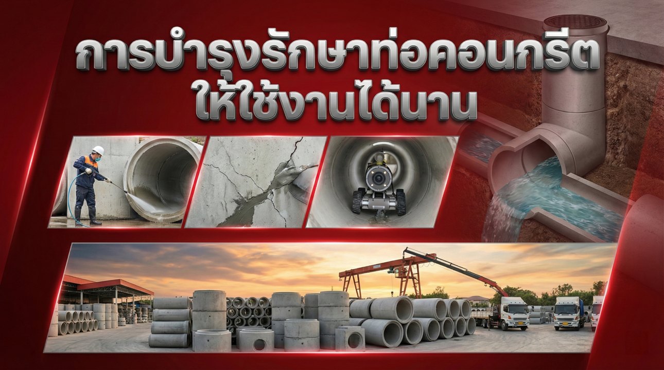 การบำรุงรักษาท่อคอนกรีตให้ใช้งานได้นาน