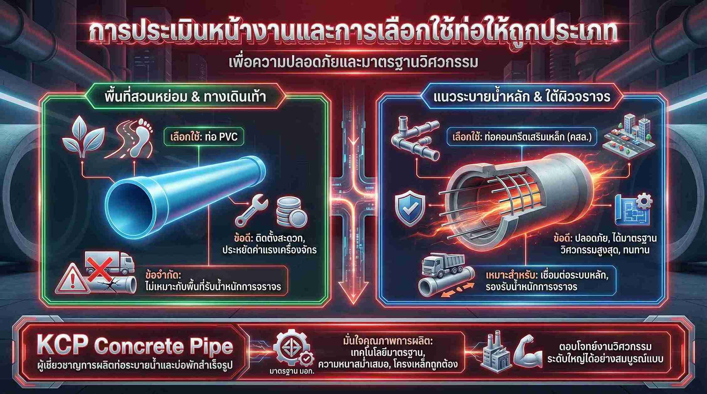 การเลือกใช้ท่อให้ถูกประเภท