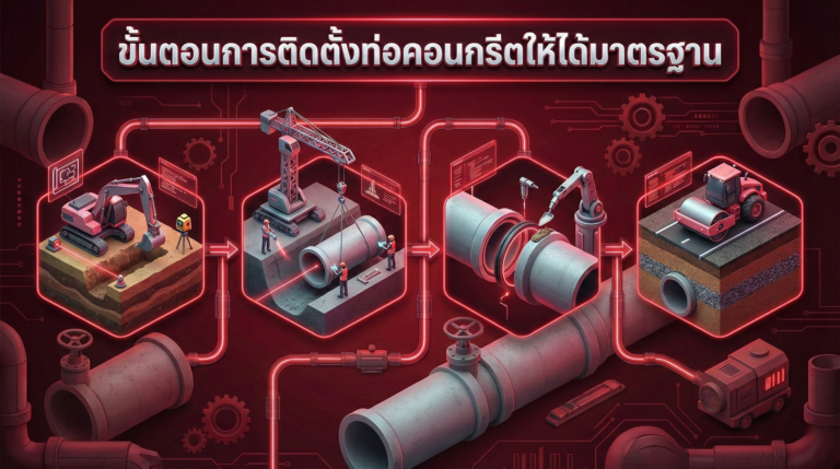 ขั้นตอนการติดตั้งท่อคอนกรีตให้ได้มาตรฐาน