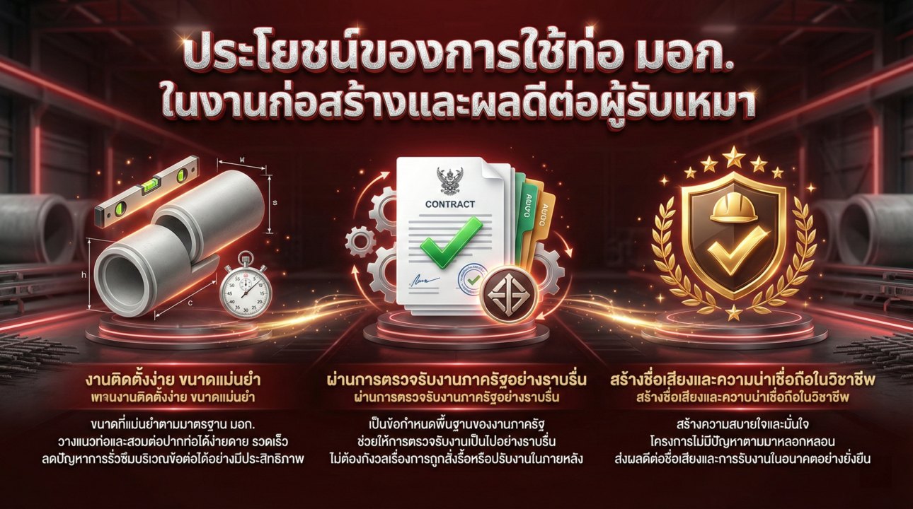 ทำไมผู้รับเหมาต้องเลือกใช้ท่อ มอก.