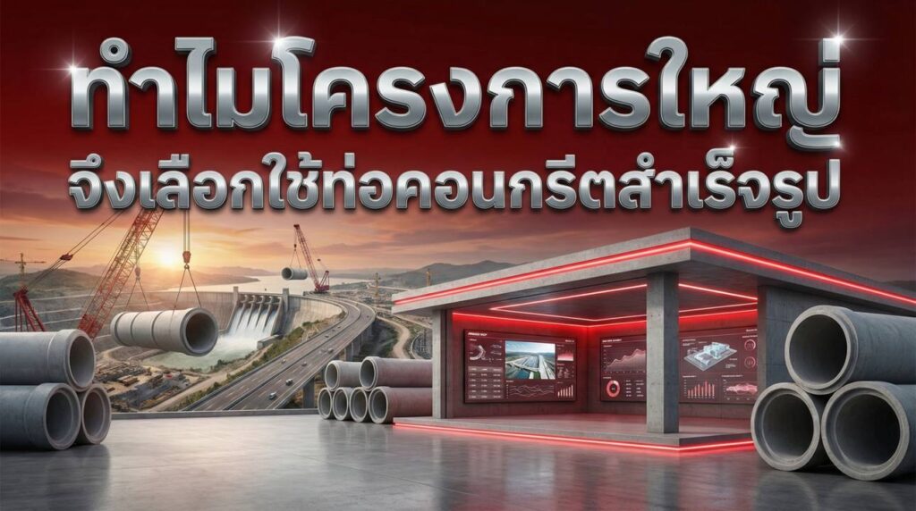ทำไมโครงการใหญ่จึงเลือกใช้ท่อคอนกรีตสำเร็จรูป
