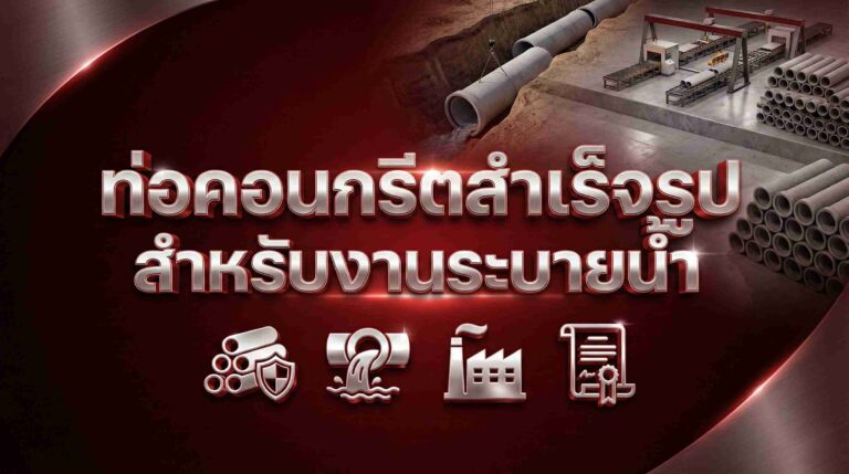 ท่อคอนกรีตสำเร็จรูปสำหรับงานระบายน้ำ