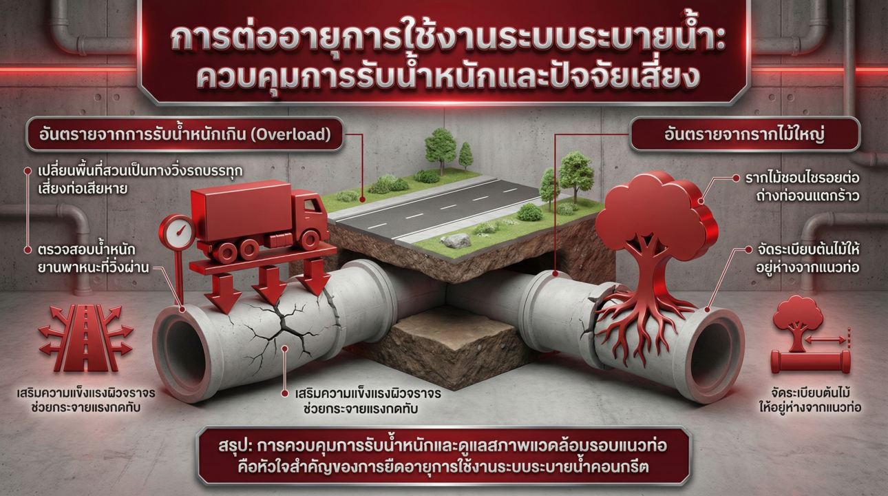 ปัจจัยเสี่ยงและวิธียืดอายุท่อระบายน้ำ