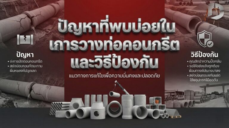 ปัญหาที่พบบ่อยในการวางท่อคอนกรีต และวิธีป้องกัน