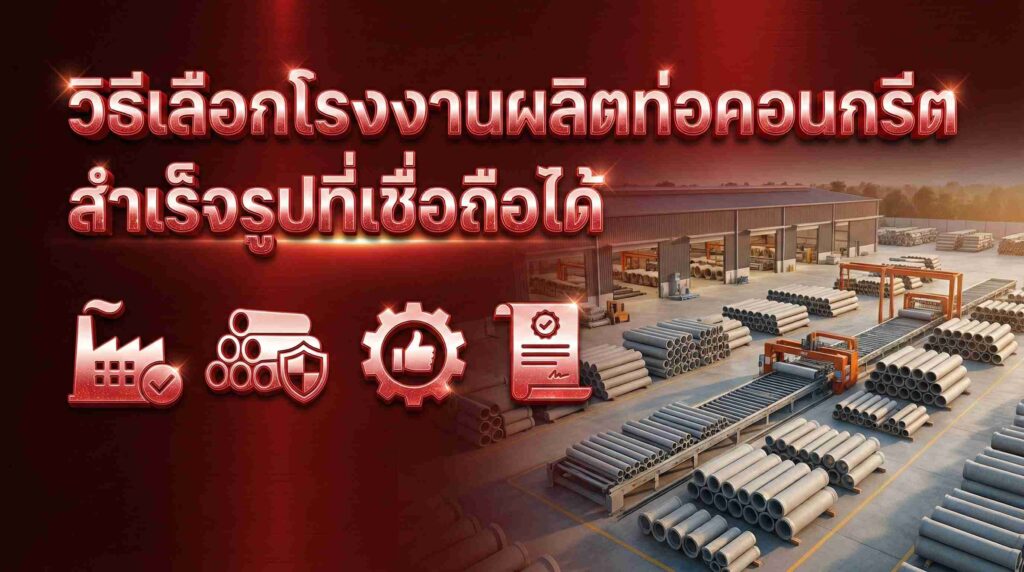 วิธีเลือกโรงงานผลิตท่อคอนกรีตสำเร็จรูปที่เชื่อถือได้