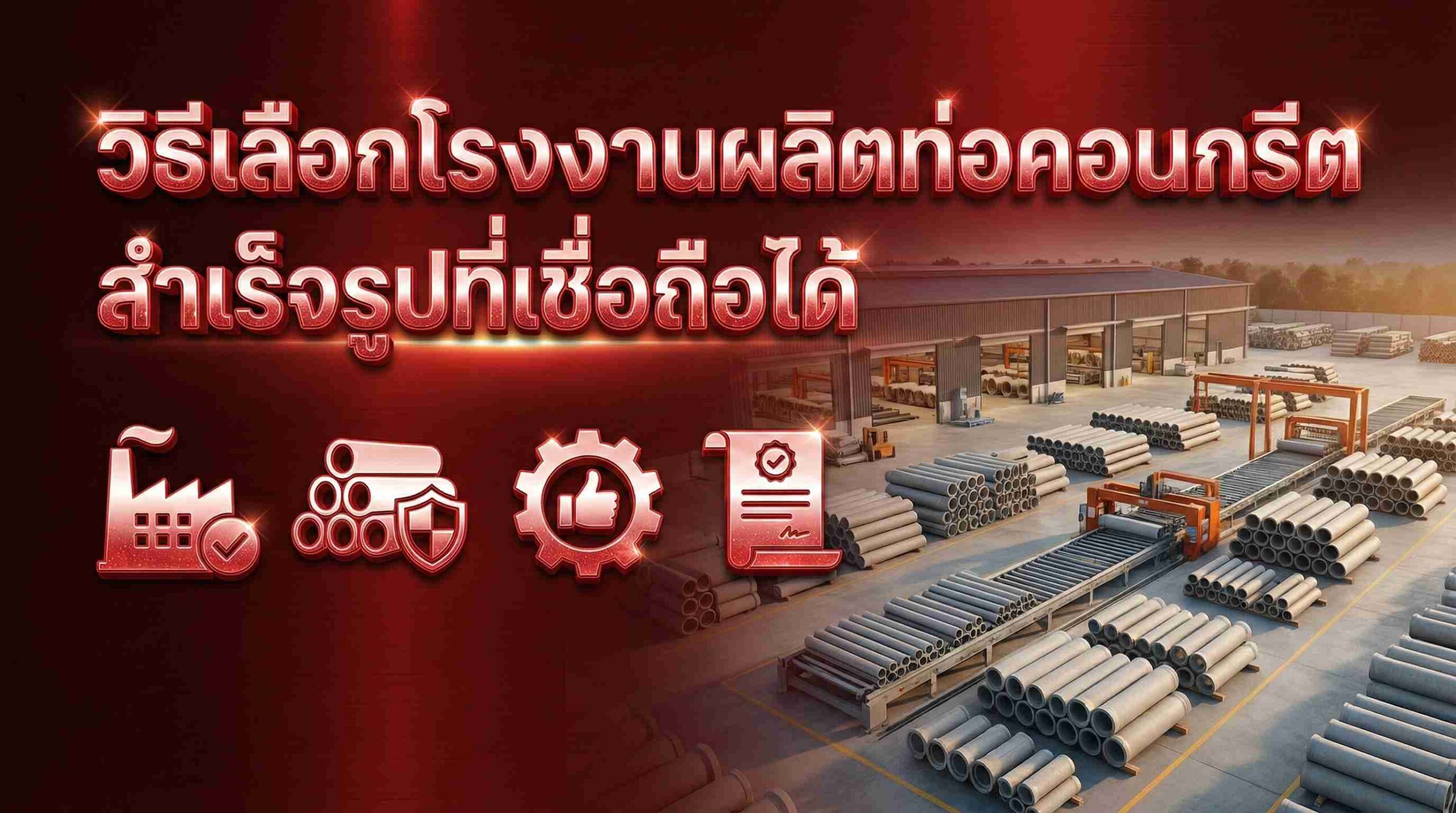 วิธีเลือกโรงงานผลิตท่อคอนกรีตสำเร็จรูปที่เชื่อถือได้