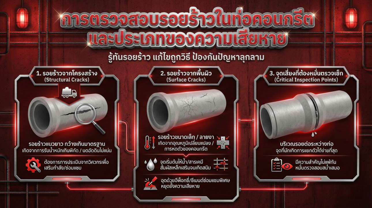 เช็กประเภทความเสียหายท่อ