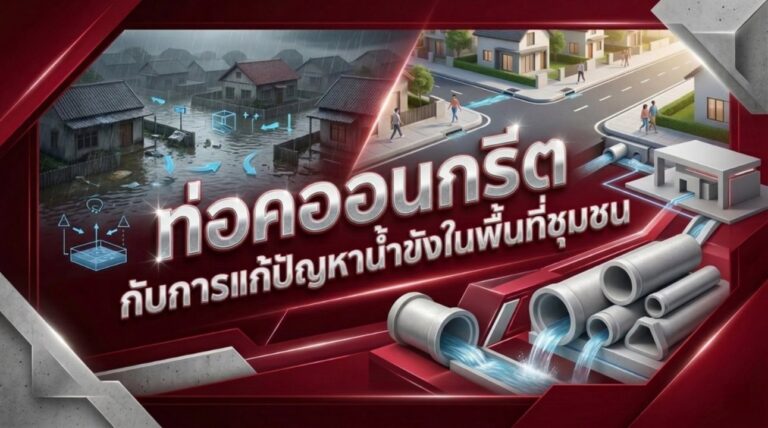 ท่อคอนกรีตกับการแก้ปัญหาน้ำขังในพื้นที่ชุมชน