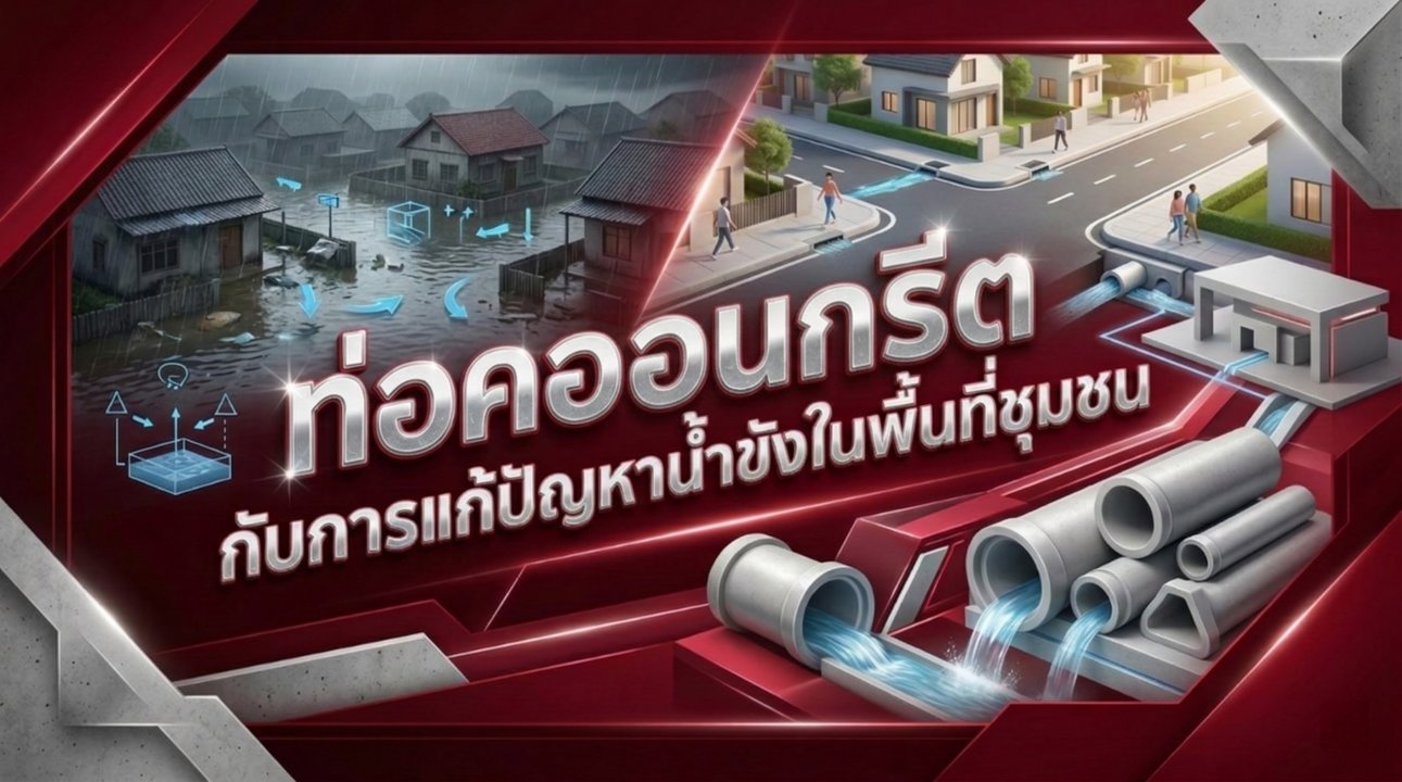 ท่อคอนกรีตกับการแก้ปัญหาน้ำขังในพื้นที่ชุมชน