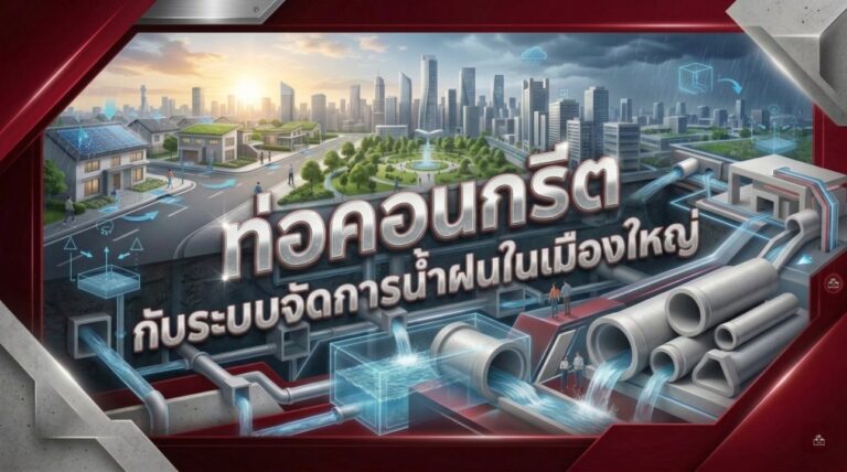ท่อคอนกรีตกับระบบจัดการน้ำฝนในเมืองใหญ่