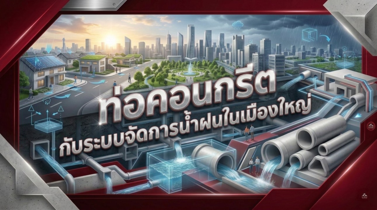 ท่อคอนกรีตกับระบบจัดการน้ำฝนในเมืองใหญ่
