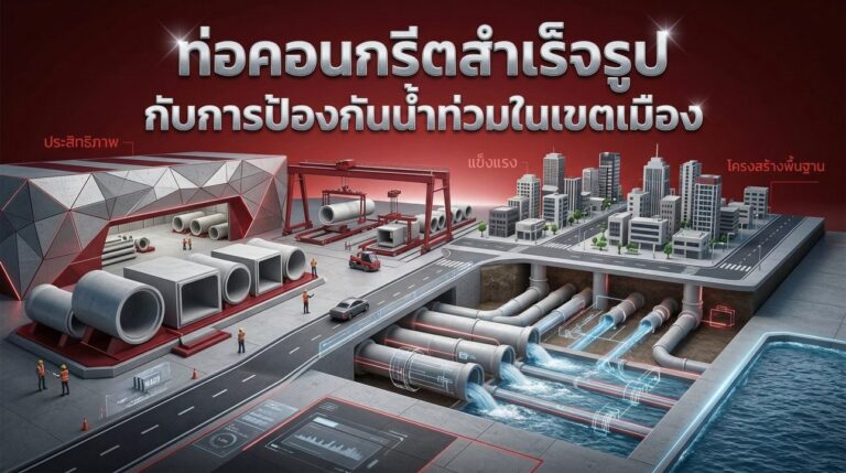 ท่อคอนกรีตสำเร็จรูปกับการป้องกันน้ำท่วมในเขตเมือง