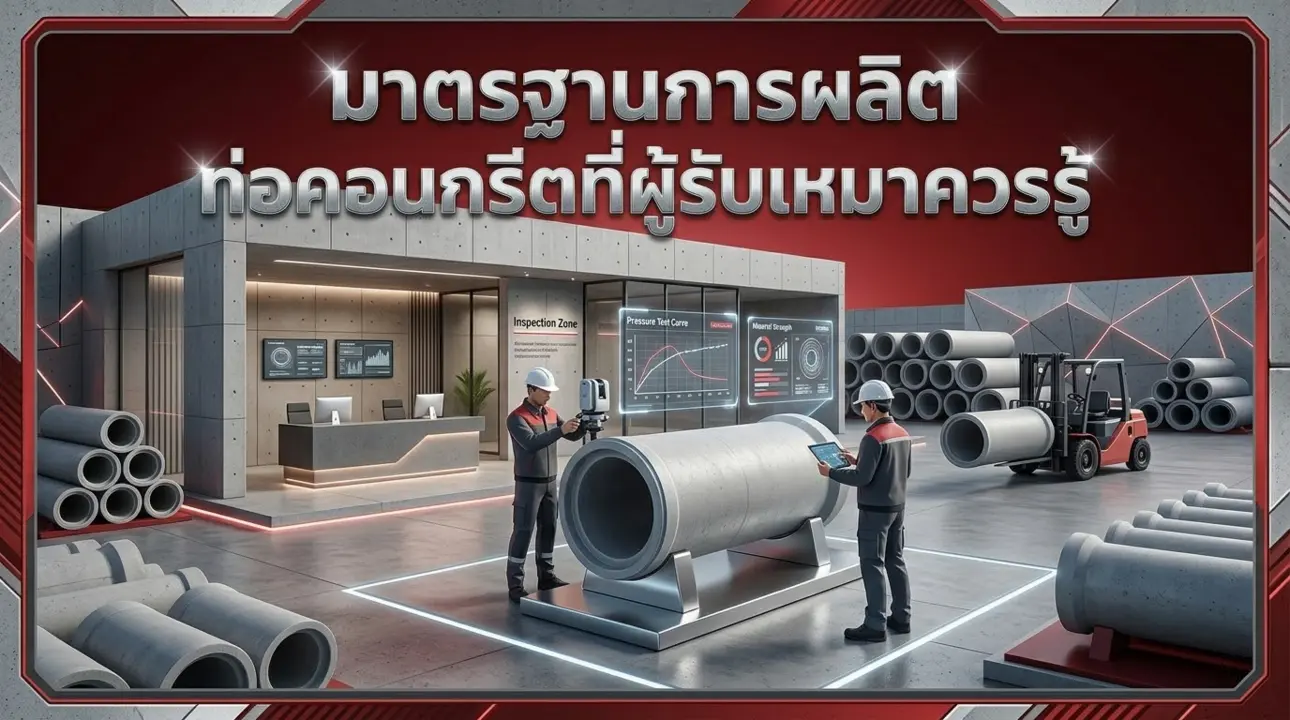 มาตรฐานการผลิตท่อคอนกรีตที่ผู้รับเหมาควรรู้