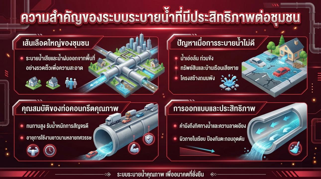 ระบบระบายน้ำ หัวใจสำคัญของชุมชน