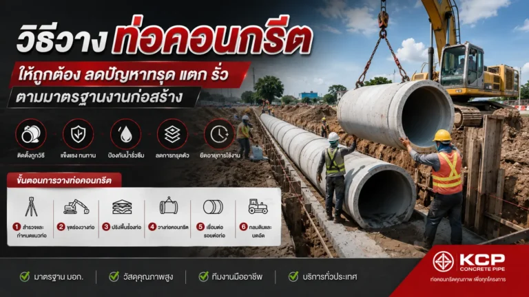วิธีวางท่อคอนกรีต