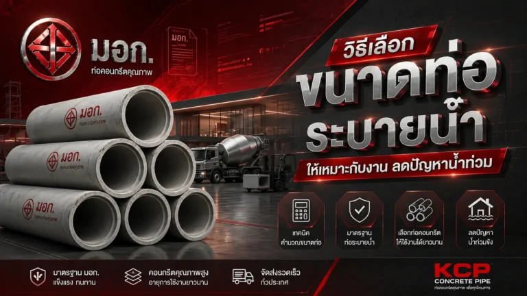 วิธีเลือกขนาดท่อระบายน้ำ